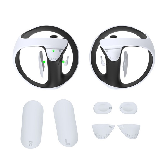 Anti-Slip Silicone Pad Kit for PS VR2 Gamepad Grip Button Protection Pads Anti-Slip Silicone Pad Kit for PS VR2 Gamepad Grip Button Protection Pads