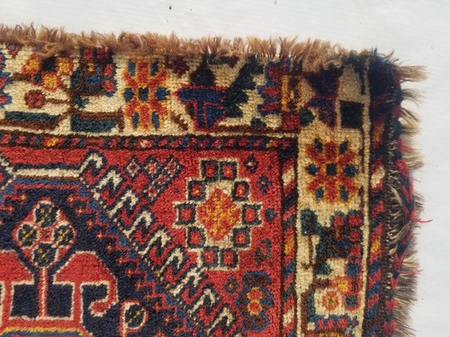 Antique Traditional Handmade Qashqai Wool Multicolor Bag Face 51x49cm - Picture 6 of 15