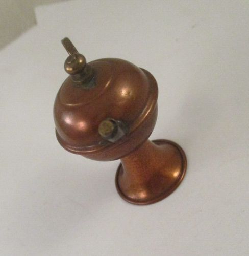 TETERA DE ACENTO DE COBRE Y LATÓN PEDESTAL MINIATURA DE COLECCIÓN 1-5/8" HECHA EN ITALIA - Imagen 3 de 12