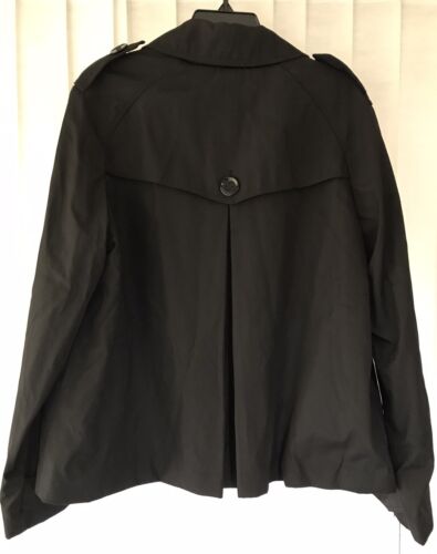 NWT Calvin Klein Women’s Size Large Black Button Up Coat Jacket Water Resistant - Picture 2 of 7