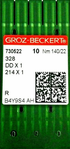 GROZ-BECKERT 328 214X1 DDX1 S=140/22TO250/27 SEKIO SK-2B INDUST SEW MCHNE NEEDLE - Picture 3 of 8