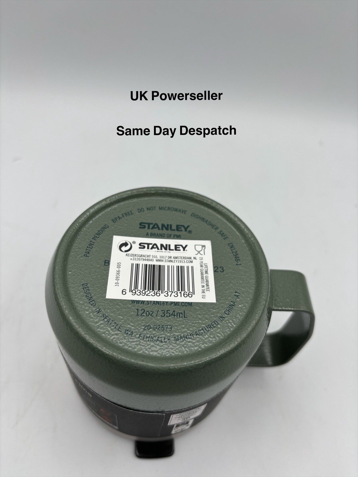 Stanley Legendary Camp Mug + Lid 0.35L Hammertone Green NEW Same Day