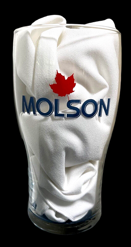 Vaso de cerveza estilo tulipán MOLSON CANADIENSE con logotipo de hoja de arce de LIBBEY (6 pulgadas) ¡NUEVO! - Imagen 4 de 7