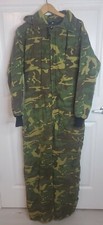VTG 70s-80s Woodland Camo Insulated Coveralls w/Hood Mens Size S/M
