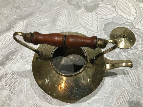 Vintage Indian Brass Lion Claw Footed Kettle Tea Pot - Picture 6 of 10