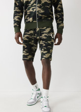 NWT 99 True Religion Men's Vintage Fleece Camo Sweat Shorts Drawstring Size L