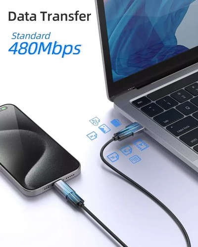 Type C Male To iPhone Port Adapter USB C Female To USB Convertor-2 Pk (4 count) - Picture 6 of 8