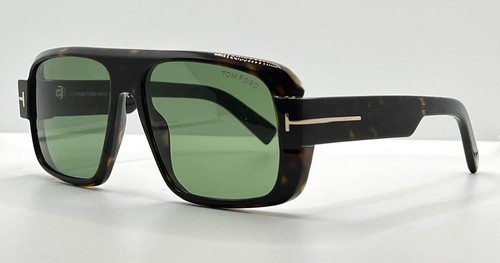 Tom Ford Turner TF1101 ECO 52N 58-15 140 Tortoise Green Lens-Full Kit-NEW-Italy - Picture 3 of 12