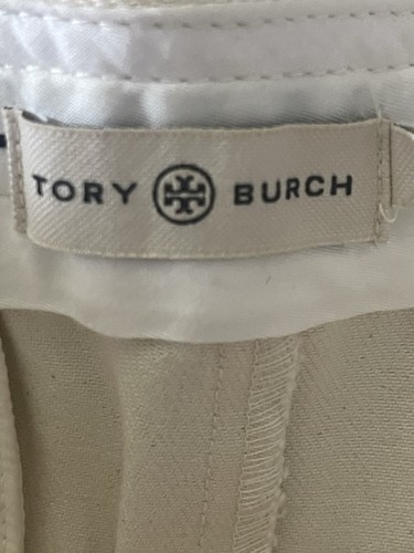 Pantalones marineros con botones de mezclilla Tory Burch pierna ancha marfil crema para mujer talla 6 nuevos con etiquetas - Imagen 7 de 7