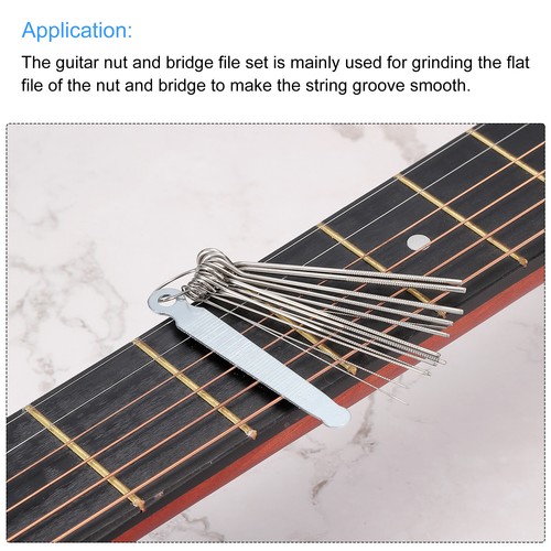 Guitar Nut Slotting File Set Bridge Saddle Nut Files 13 Needles Set Tool Kit - Picture 5 of 5
