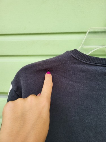 Zara GRAY SWEATSHIRT SLOGAN Long Sleeve Size 9 Y WITH SIDE STRIPES # D1B Defect - Picture 7 of 12