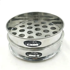 Round Hole Lab Test Sieve Stainless Metal Wire Mesh Filter Strainer Various Size