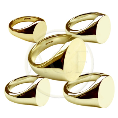NEW 9ct Solid Yellow Gold Irish Claddagh Signet Rings Bespoke UK Hallmarked Ring NEW 9ct Solid Yellow Gold Irish Claddagh Signet Rings Bespoke UK Hallmarked Ring