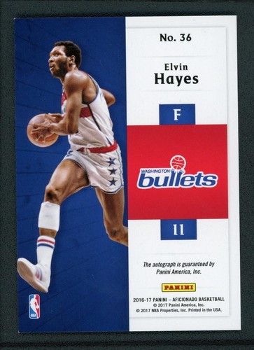 2016-17 ELVIN HAYES 36/49 AUTO PANINI AFICIONADO ENDORSEMENTS ARTIST S PROOF - Picture 2 of 2