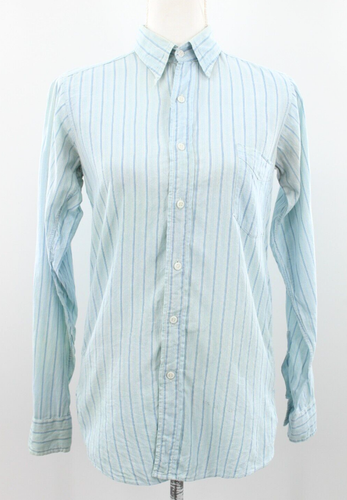 VTG Boy's 20s 30s Preston Blue Stripe Button Up Shirt 1920s 1930s Women's S/M - Picture 1 of 18