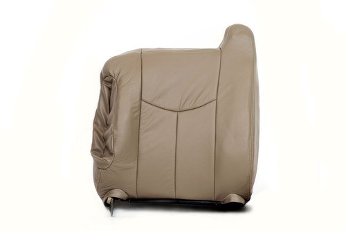 Chevy Silverado y GMC Sierra 2003 a 2006 cubierta de asiento tapicería cuero bronceado #522 - Imagen 6 de 18