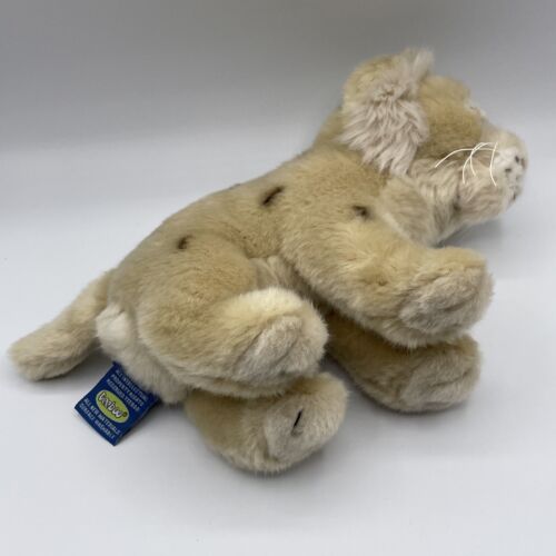 Peluche Teeboo Leopardo Guepardo Beige Gato Manchado León Animal de Peluche Realista 9 pulgadas - Imagen 5 de 9