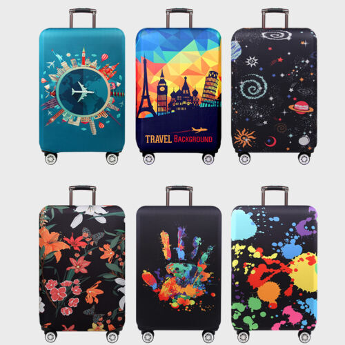 Flower Print Elastic Dust Proof Travel Suitcase Luggage Protective Cover Case M - Picture 5 of 13