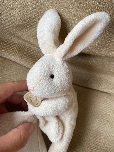 Doudou et Compagnie Cream Baby Bunny Comforter Comfort Blanket Soft Toy (A9 - Picture 2 of 7
