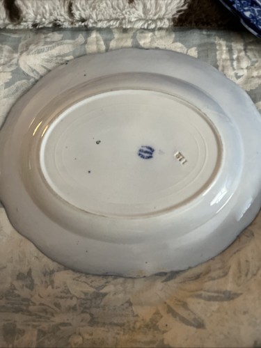 Antique Flow Blue Oval 11" Vegetable Serving Dish WATTEAU NWP Co. England. 1894. - Picture 3 of 6