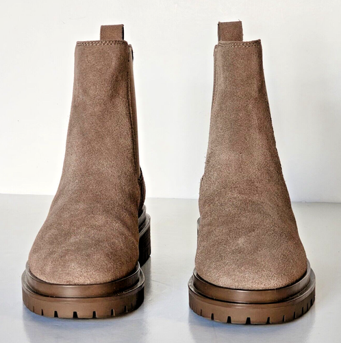 Lauren-Ralph Lauren Corinne Ankle Booties-Women's Size 7 1/2 Taupe/Gray WP Suede - Picture 5 of 15
