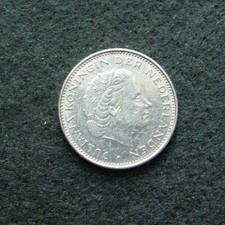 1969 Juliana 2 1/2 Gulden Nederlanden w/ Cock Privy Mark