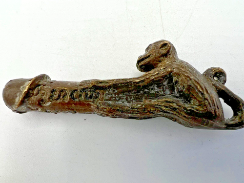 Estate Lot Phallic Penis Shaped Beads/Pendants Brass, Bone & Wood - Picture 2 of 13