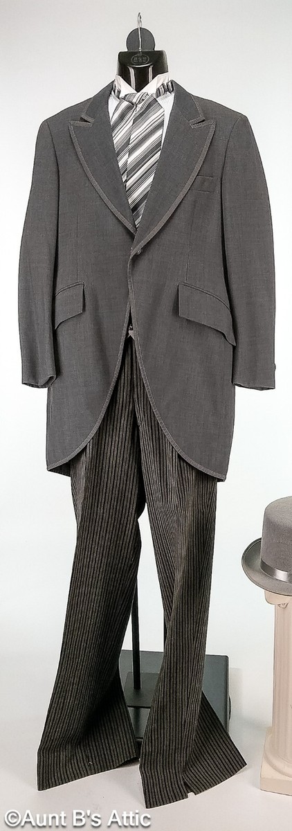 Vintage 70's Gray Cutaway/Morning Coat/Wedding Suit 5Pc