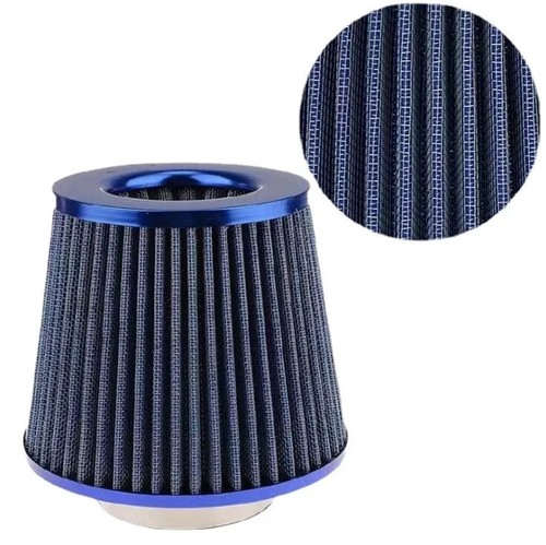 Filtro Aria a CONO Sportivo UNIVERSALE Aspirazione colore BLU Diametro 76MM - Afbeelding 3 van 5