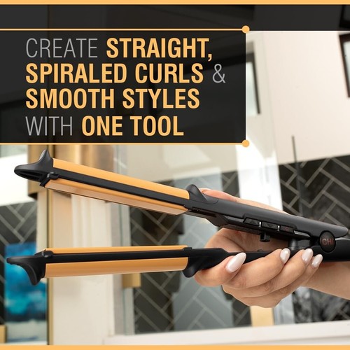 CHI Tourmaline Ceramic 3-in-1 Hairstyling Iron, 0.75" Barrel, Onyx Black - Picture 3 of 5