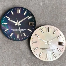 29MM Black White Mother of Pearl Dial Luminous Dial For Datejust Dial NH35A NH36