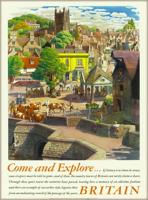 Reproduction Vintage Travel advertising poster Wall art. Cambridge