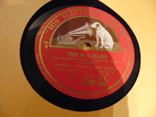 CORTOT THIBAUD PABLO CASALS HMV 896 TRIO IN G MAJOR - Picture 2 of 2