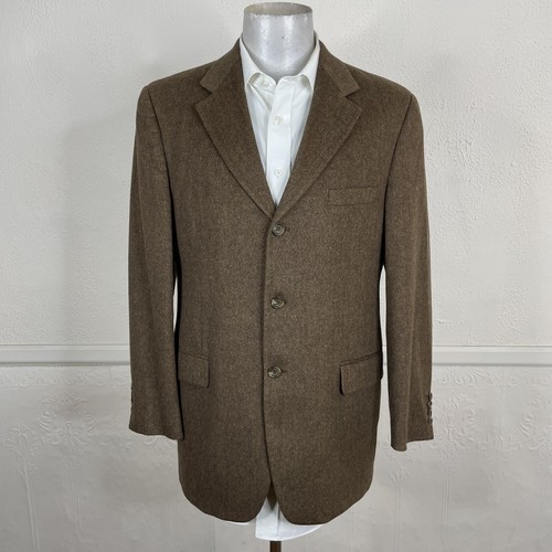Coppley Sport Coat Mens 40R Brown Herringbone 100% Cashmere Soft - Picture 3 of 13
