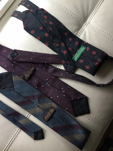 6 Vintage Ties Pink & Purple Tones Jones New York St. George Grahm & Lockwood - Picture 7 of 9