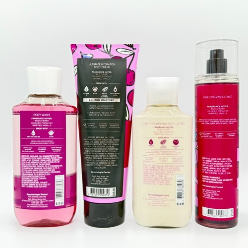 Sweetheart Cherry Bath and Body Works Confezione da 4 Pezzi Nebulizzatore, Lozione, Gel Doccia... - Foto 2 di 4