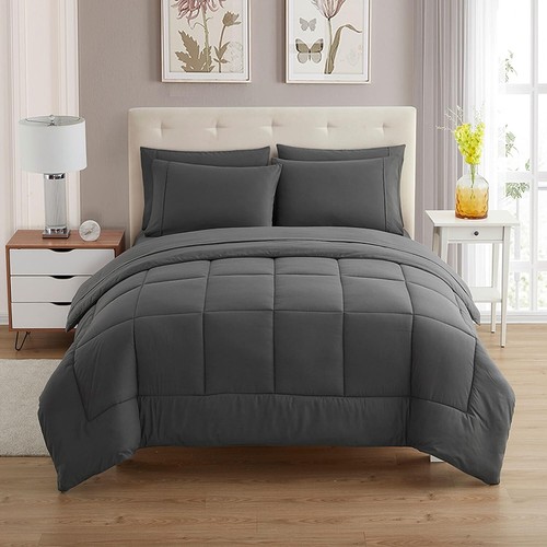 7-Piece Full Size Comforter Set - Soft Microfiber Bedding - All Seasons Elegance - Picture 4 of 9