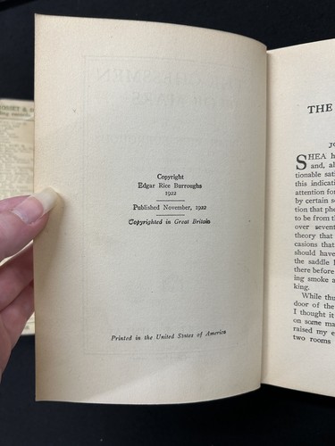 E R. Burroughs CHESSMEN OF MARS 1922 Grosset & Dunlap HCDJ 2nd edition - Picture 7 of 7