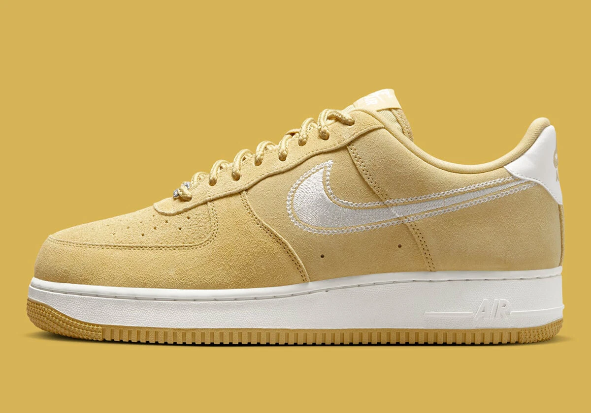 Nike Air Force 1 \'07 LV8 \'Embroidered Swoosh - Buff Gold\' HJ4465-700 Multi Size Nike Air Force 1 Low  main image 4