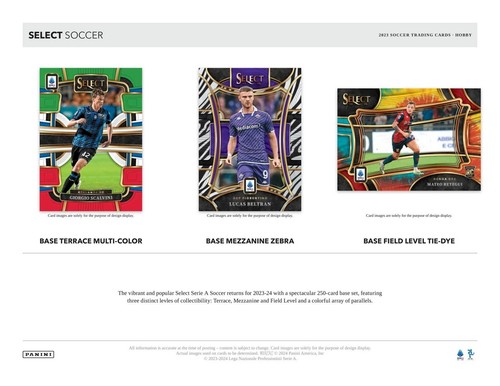 2023/24 PANINI SELECT SERIE A SOCCER FUTBOL HOBBY BOX - 3 AUTOS or MEM per BOX - Picture 7 of 8