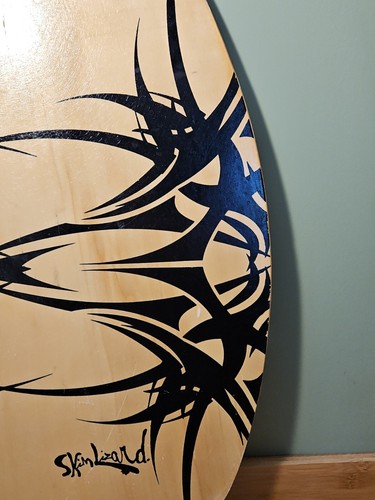 Skim Lizard Aged Wood Skim/Boogie Board 30” x 20” Vintage Tribal Design 1990’s - 第 4/15 張圖片