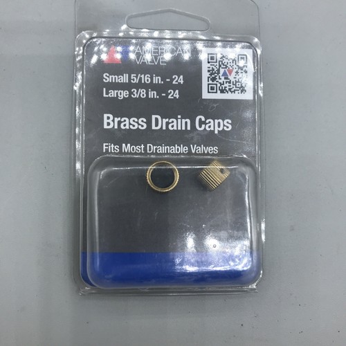 2-American Valve Drain Caps Small 5/16 In. -24 Large 3/8in-24