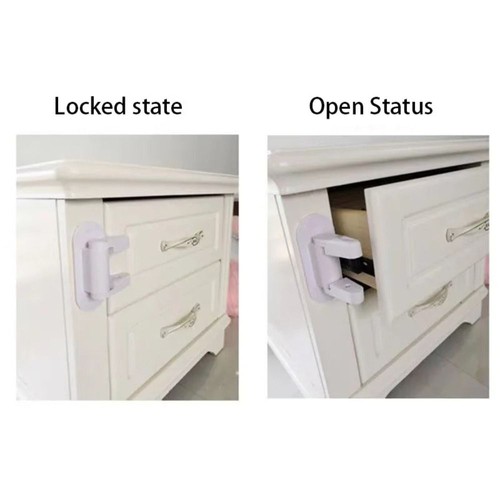 White Door Lever Lock Childproof Child Protection Locks Home - Picture 12 of 12