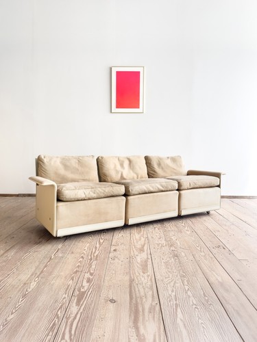 Mid Century Sofa, Sessel, Tisch Dieter Rams, Vitsoe, Wildleder Beige, Reihe 620 - Bild 3 von 21