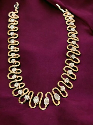 Gorgeous 1.50 Cts Round Brilliant Cut Diamonds Necklace Hallmarked 14K Rose Gold - Picture 1 of 16