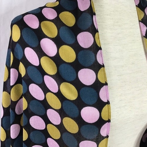 Sciarpa KATE SPADE ***LEGGI*** copertura avvolgente a pois molle calde rosa verde nero - Foto 6 di 13