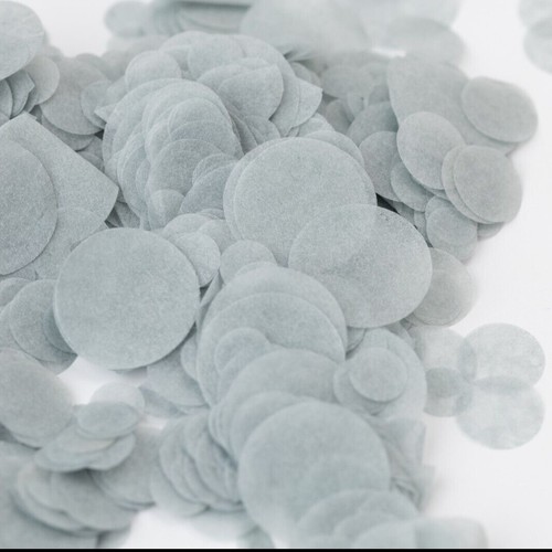Biodegradable Wedding Confetti | SILVER | Circle Tissue Paper | 20g Bag - Picture 3 of 9