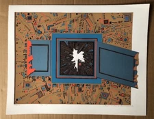 Risaburo Kimura City 358 Original Vintage Poster Numbered Signed Serigraph Litho