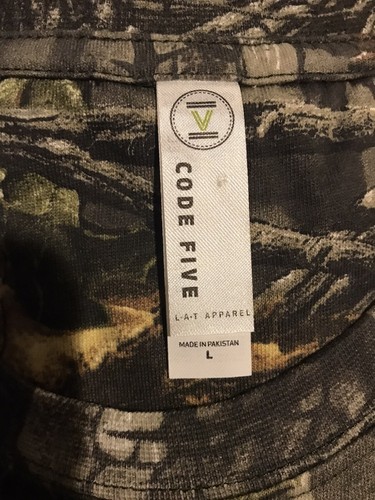 Code Five Mens CAMO T-Shirt Superflauge Game Graphic Job Done Right Hunting Sz L - Picture 7 of 8