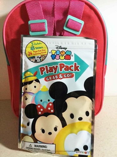 Nueva con etiquetas Mochila para niños Disney Tsum Tsum niños actividad para colorear rosa azul ¡nueva!¡! - Imagen 6 de 12